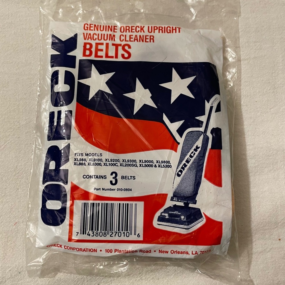 Genuine Oreck Upright Vacuum Cleaner Belts XL 010-0604 0800 Series 3 Pack NEW